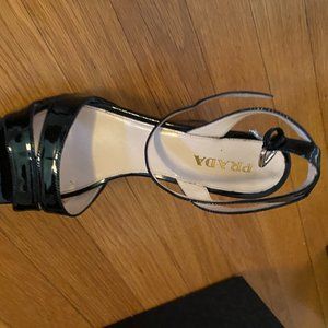 Prada, patent leather platform shoes, size 8
